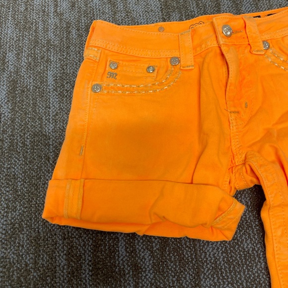 Excellent used condition womens miss me neon orange shorts - Picture 3 of 7